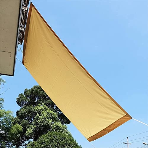 Wasserdichtes Sonnensegel, 2 x 5 m, 95 % UV-Schutz, für Terrasse, Garten, Camping, Party, Sonnendach mit Seil, Beige, Sonnenschutz für den Außenbereich, 22036