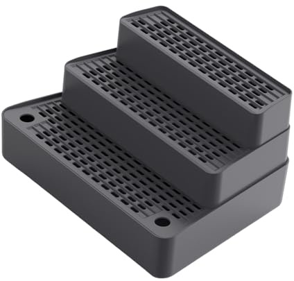 Milageto Rampe de litière Automatique pour Chat, escalier de litière Lavable et imperméable, Facile à Nettoyer, marchepied 3 marches pour Chats âgés, Gris Foncé