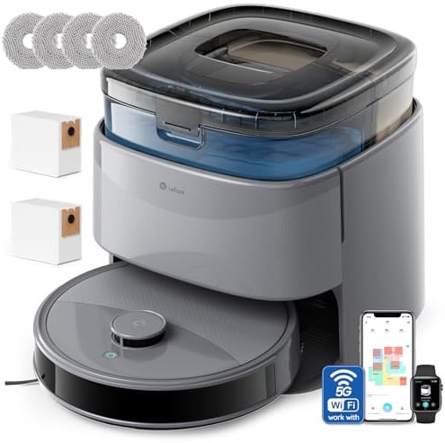 Lefant M3 max Saugroboter mit Wischfunktion,Anti-Tangle,20000 Pa Saugkraft,Vermeiden von Hindernissen,Multi-Floor Mapping,LiDAR Navigation,WLAN 2.4G/5G, App und Alexa, 210Mins Max