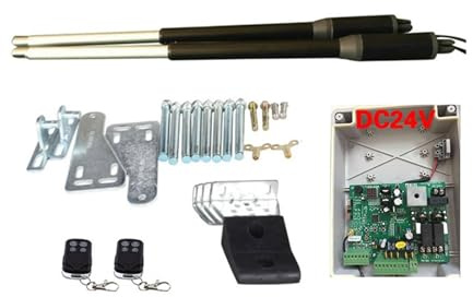 CFWWSAQ Motor Puerta Corredera AC110V/220V 24VDC 200KG por Hoja actuador Lineal eléctrico Motor automático Solar abridor de Puerta abatible Kits de Motor(Kit g)