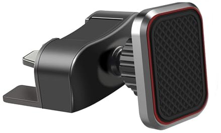 RYNVRNCOE Magnetische CD-Telefon-Autohalterung Für Player-Slot-Halterung Mit 6 Integrierten Starken Magneten(Red)