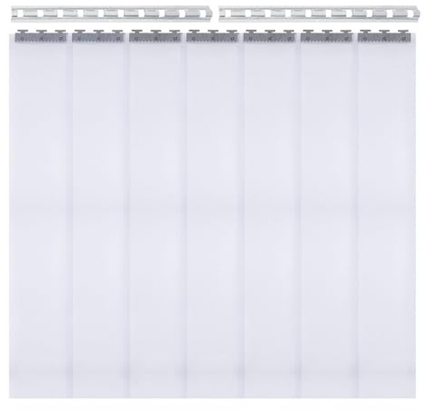 PVC Türvorhang Transparent 7 Streifen Lochband PVC Tür Vorhänge 2mm Dicke Streifenvorhang Lamellenvorhang für Tür, Balkon, Küche, Supermärkte 200 * 18cm