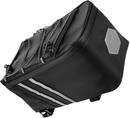 Mipcase Fahrradsatteltasche Mountainbike Gepäckträgertasche Mittel aus Pu Leder mit Sicherer Befestigung für E Bike Fahrradaufbewahrung