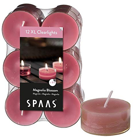 Spaas Teelichter, Paraffinwachs, Kunststoffbecher, Rose Blush, Magnolia blossom