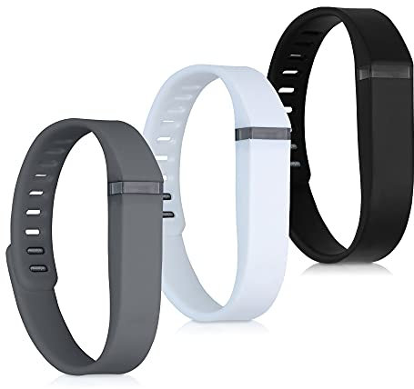 kwmobile 3X Sportarmband kompatibel mit Fitbit Flex - TPU Armband Fitnesstracker