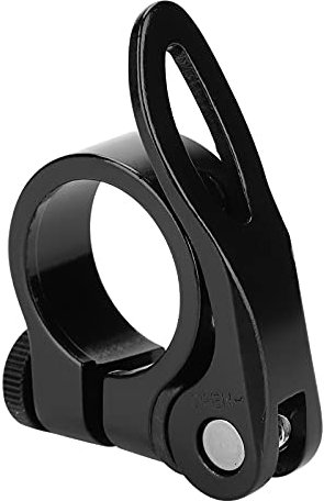 Fahrrad Sattelklemme Schnellverschluss, Rennrad Mountainbike Aluminiumlegierung 28,6mm Sattelstützenklemme für 25,4 mm Sattelstütze(Schwarz)