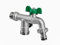 zencQ Doppel Anschluß Kugelhahn mit Verschraubung 1/2 - PN16/16 Bars Rostfreie frostsicherer messing - 2X 3/4 Abgänge wasserhahn Waschmaschine,Garten, Regentonne (B)