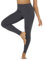 LAPASA Damen Sport Leggings Lange Yogahose hoher Bund Yoga Pants Push Up High Waist L01A Dunkelgrau Meliert S
