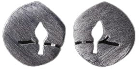 LOKILOKI 925 Sterling Silber Matte AST Vogel Ohrstecker Neuheit Ohrringe Für Frauen Kreative Dame Modeschmuck