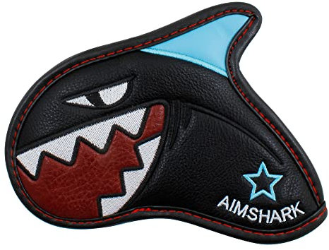 AIMSHARK Coloring Golf Iron Cover/1pcs/Golf Head Covers/Golf Club Covers/Wedge Cover (White with Star Mark)