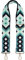 styleBREAKER Taschen Schulterriemen verstellbar mit Buntem Ethno Muster, Wechsel Taschengurt, Karabiner, Handyband 02013024, Farbe:Mint-Petrol-Schwarz-Weiß