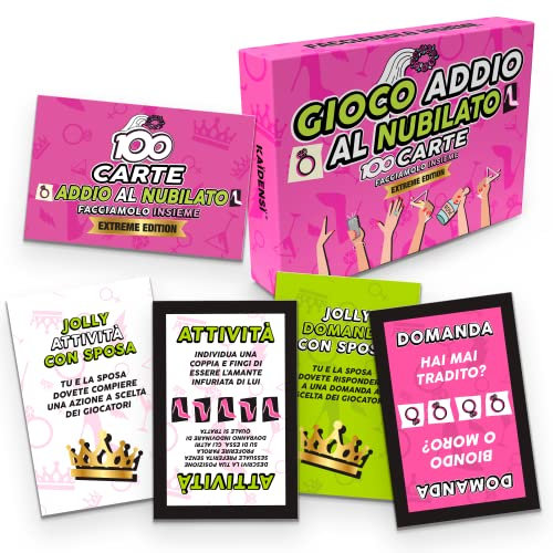 Giochi Addio al Nubilato - 100 Carte da Gioco Team Bride - Addio al Nubilato Gadget Sposa - Kit Accessori Divertenti per Futura Sposa e Amiche