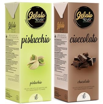 Gelato 4ever - Bundle Pistacchio - Gelato pronto da mantecare - Pack 2 pezzi (Pistacchio - Cioccolato)