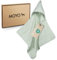 MOYO Kapuzenhandtuch in Mint I 75x75cm I Kleinkind & Baby Badeponcho aus 100% Frottee-Baumwolle I Babyhandtuch mit Kapuze I Weiches Baby Badetuch I Waschbares Kapuzenhandtuch Baby