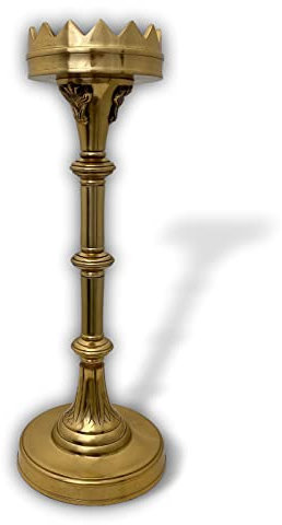 aubaho Kerzenleuchter 48cm Altarleuchter Kerzenständer Kirche goldfarben Antik-Stil