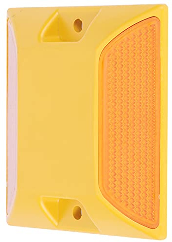 Kuuleyn Segnaletica Stradale, Catarifrangenti stradali, Segnale Riflettente, 6 Pezzi di segnaletica Stradale in plastica Gialla Doppia segnaletica Stradale in plastica Gialla