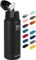 Fanhaw 600ml Stainless Steel Insulated Sports Water Bottles with Straw for Kids, Men and Women(Black)