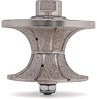 YDROWN V50 Diamond 85mm Half Bullnose Router Bit (5/8-11 Thread, Vacuum Brazed) for Stone, Granite, Marble, Concrete, Quartz Countertop Edge Repair & Finishing