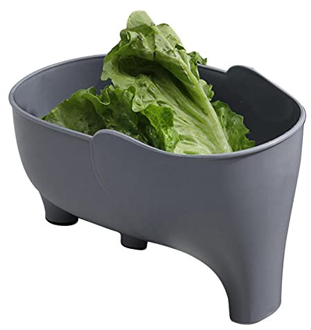 Dish Basket Strainer - Kitchen Sink Drainer Elephant Dish Drainer - Drain Basket for Sink, Elephant Drain Basket, Multifunctional Dish Rack, Sink Filter for Kitchen Sink