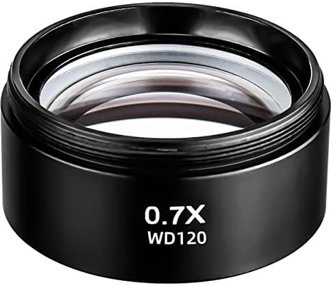 VONOV 0.5X Barlow Lens Aluminium Alloy Auxiliary Objective Lenses for SM Series Stereo Microscopes (48mm)