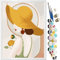 KEEMOSO Malen Nach Zahlen Erwachsene und Anfänge Mädchen DIY Ölgemälde Leinwand Set mit 3 Pinsel und Acrylpigment für Frauen Home Deko- Elegante Dame Ohne Rahmen 40 x 50 cm
