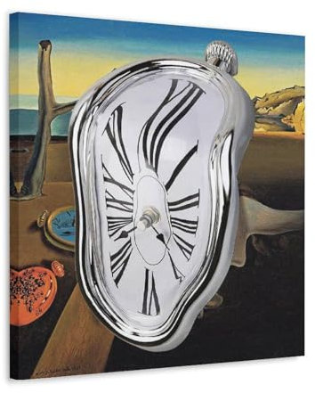 Salvador Dali Malerwerk (schmelzende Uhr), Poster, Kunstwerke, Leinwand, Raum, ästhetische Wandkunstdrucke, Heimdekoration, Geschenke, 60 x 60 cm