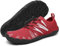 Mishansha Badeschuhe Herren Wasserschuhe Damen Schwimmschuhe Aquaschuhe Strandschuhe Barfußschuhe Neoprenschuhe Schnell Trocknend Surfschuhe mit Breiter Zehenbox Cornell Rot EU Gr.39