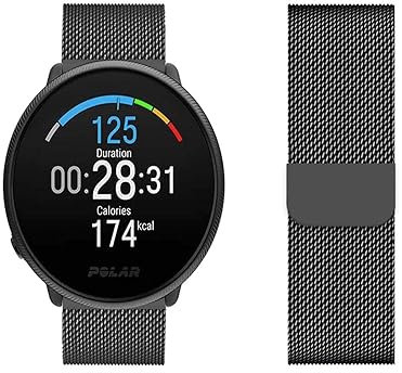 KUWAI Armbänder für Polar Ignite 3/Ignite 2 Armband, Rostfreie Stähle Magnetischer Armband für Polar Ignite 3/Ignite 2 Armbänder für Männer Frauen Bunt Band für Polar Ignite 3/Ignite 2 (C)