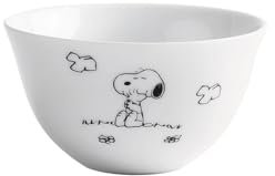 KAHLA 325008A50983CP Peanuts Schale 0,50 l Peanuts Flower | weiße Schale mit Peanuts Motiv aus Porzellan
