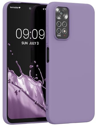 kwmobile Hülle kompatibel mit Xiaomi Redmi Note 11 / Note 11S Hülle - weiches TPU Silikon Case - Cover geeignet für kabelloses Laden - Veilchen Lila