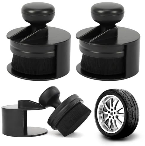 WAVATA 2 Stück Reifenglanz Applikator Bürste, Reifenbürste Auto, Tire Dressing Applicator Schwarz, Professionelle Reifenglanz Bürste, Auto Detailing Pinsel, Für Reifenpflege Auto