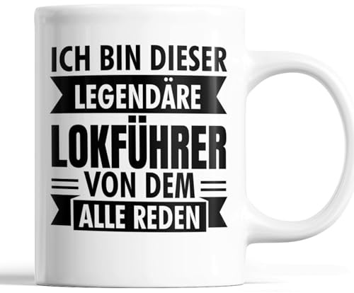 Lokführer Tasse | ich bin dieser legendäre Lokführer | Eisenbahner Geschenk Männlichen Beruf Tasse Zug Kaffeebecher lustig
