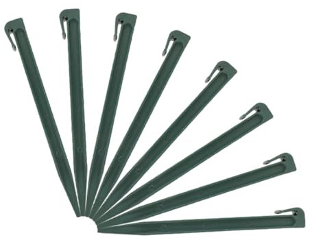 KITANDOVE Garten 8-teilige Landschaftspfähle Für Die Landschaftsgestaltung Im Freien Gartenpfähle Sicheres Verriegelungsmaterial Für Rasen