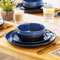 vancasso STARRY Set di Piatti per 4 Persone, Servizio da Tavola 12 Pezzi in Gres con Smalto Reattivo Azul, con 4 Piatti Piani, 4 Piatti da Dessert e 4 Ciotole per Cereali, Sicuro per Microonde