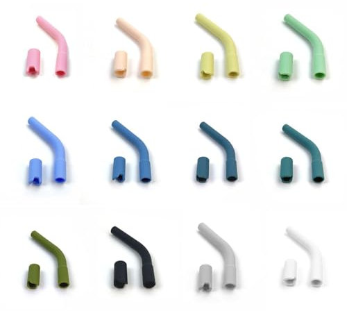 12 Sets of Straw Covers and Base Set, Anti-Scalding Mouth Straw Covers, Silicone Straw Covers, Reusable Straw Covers, Straw Extender
