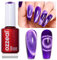 Ozzeal Cat Eye Gel Nail Polish, 15ML Dark Purple Magnetic Gel Nail Polish Spring Summer UV LED Holographic Glitter Gel Nail Polish Diamond Shimmer Sparkle Gel Polish Nail Art DIY Manicure