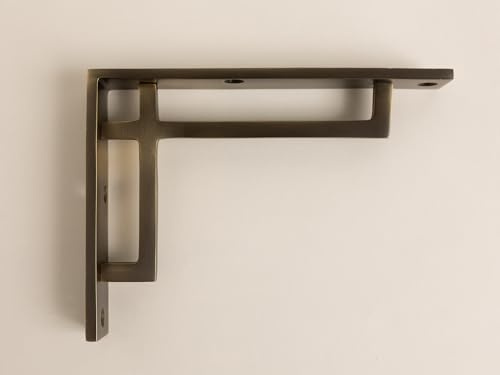 Antique Brass Art Deco Solid Brass Brackets | Shelving Heavy Solid Cast Brass | Sold Individually