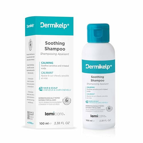 Dermikelp® Beruhigendes Shampoo für trockene, juckende Kopfhaut – Sanfte Pflege bei Schuppen und Empfindlichkeit, Ohne Steinkohlenteer, Ohne Parabene, 135 mg Meeresalgen-Extrakt