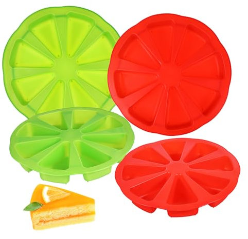 OKUMEYR 4 Stück Kuchenwerkzeuge Maisbrot Dreieck Kuchenscheibe Dreieck Hohlraum Kuchenform Dreieck Scone Pfanne Kreis Kuchenform Maisbrot Backen Backformen Kuchen Backform