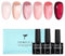 TOMICCA Vernis Semi Permanent, 6 Couleurs Rose Nude Rouge Transparent Gel Couleur Naturelle, Vernis à Ongles UV Naturel Soak-Off UV LED Manicure Gel Lacquer Varnish pour onglerie DIY Home, 8ml