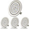 Sweet Led Möbel LED Einbaustrahler 12V flach, Bohrloch 60-68mm 3W Kaltweiß, Möbeleinbauleuchte, G4 Einbauspot LED Spot 12v Spiegelschrank, Unterbauleuchte Küche, Chrom gebürstet 4er Pack