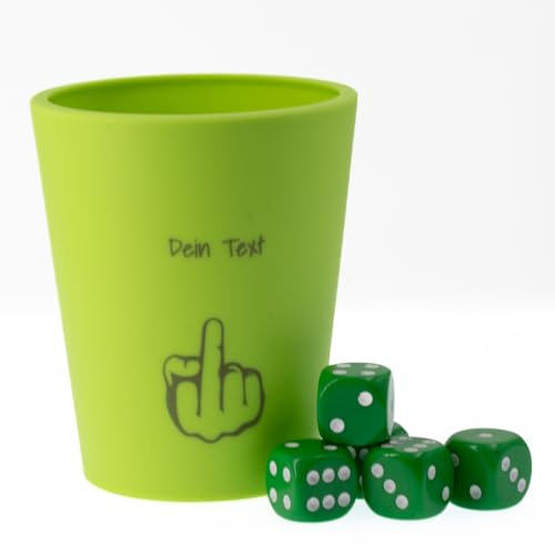 WeLoveDice - DiceCupFlex - Personalisierbarer Würfelbecher - Made In Germany (Neon Grün)
