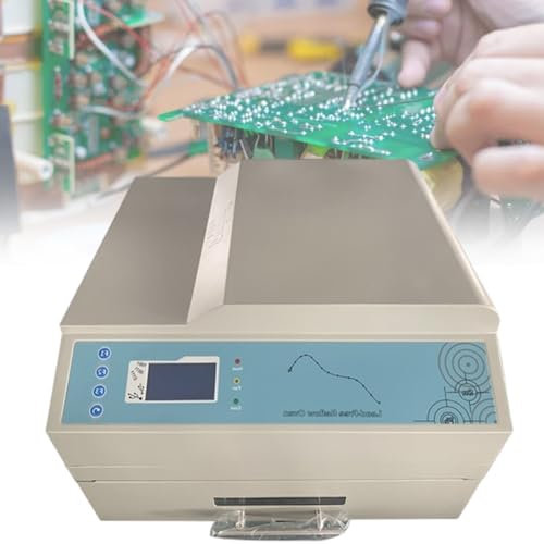 vnmudzeo Hot Air Circulation Reflow Soldering Oven Tabletop,Professional Infrared Heating Welding Machine,for PCB Lead/Leadfree Paste Soldering,T937M