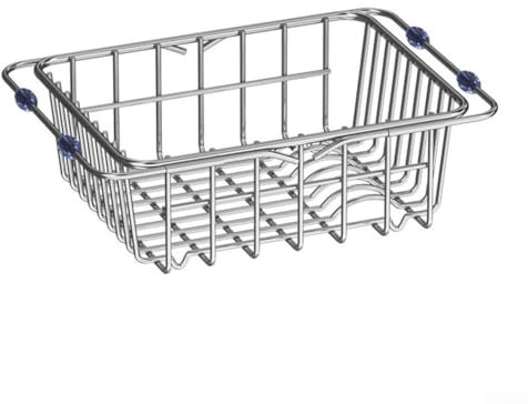 Escurridor de platos con revestimiento de goma antideslizante para un uso seguro sobre fregaderos (38 x 28 x 10 cm)