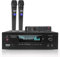 Pyle Wireless BT Streaming Home Theater Receiver - 5.2-Ch Surround Sound Stereo Amplifier System w/ 4K Ultra HD Support, MP3/USB/AM/FM Radio (1000 Watt MAX), w/ 2CH UHF Wireless Microphone