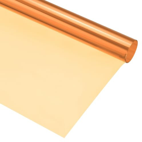 sourcing map Filtro gel per illuminazione, 90 x 90 cm, arancione, 85B, foglio di correzione del colore per studio fotografico, testa rossa, confezione da 2