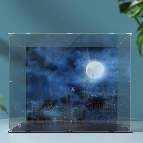 Acryl-Vitrine für Lego 71043 Schloss-Bauset, klare Vitrine, Vitrine kompatibel mit Lego 71043 (nur Vitrine) (Hintergrund 3 mm)