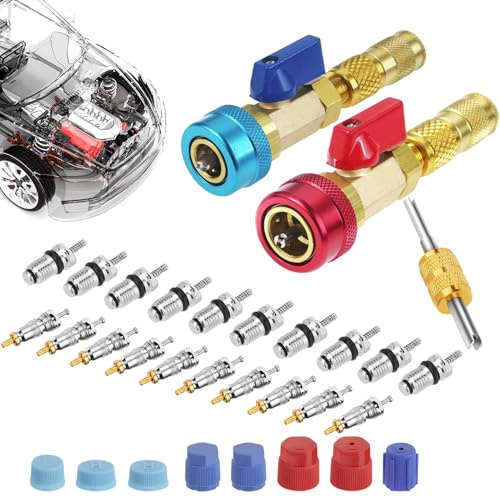 Outil d'Extraction de Bouchon de Valve CVC | Appareil Multifonction Purge Recharge Gaz Auto Camion - Kit Réparation Rapide Ergonomique pour Système Climatisation Véhicule