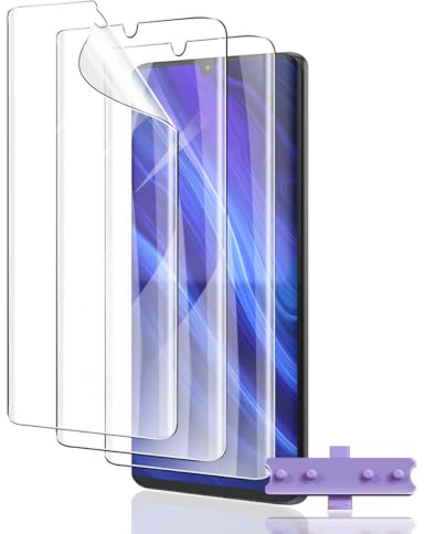 Euukzzea TPU Schutzfolie für Huawei P30 Pro Hydrogel Folie | 3 Stück Folie, Klar HD Weich TPU Displayschutzfolie, Fingerabdruck-ID Unterstützen Anti- Kratzer Anti-Blasen Displayschutz