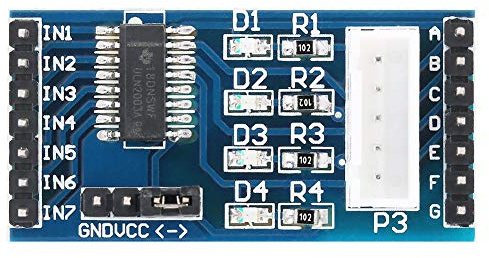 Aolidsive ULN2003 Schrittmotor-Treiberplatine, 5–12 V Motorsteuerungsmodul für 28BYJ-48 Getriebe-Schrittmotor, Kompaktes 40,5 X 20,3 Mm PCB-Design für -Robotik- und -Projekte